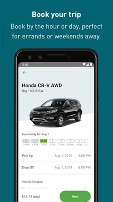 Zipcar android App screenshot 2